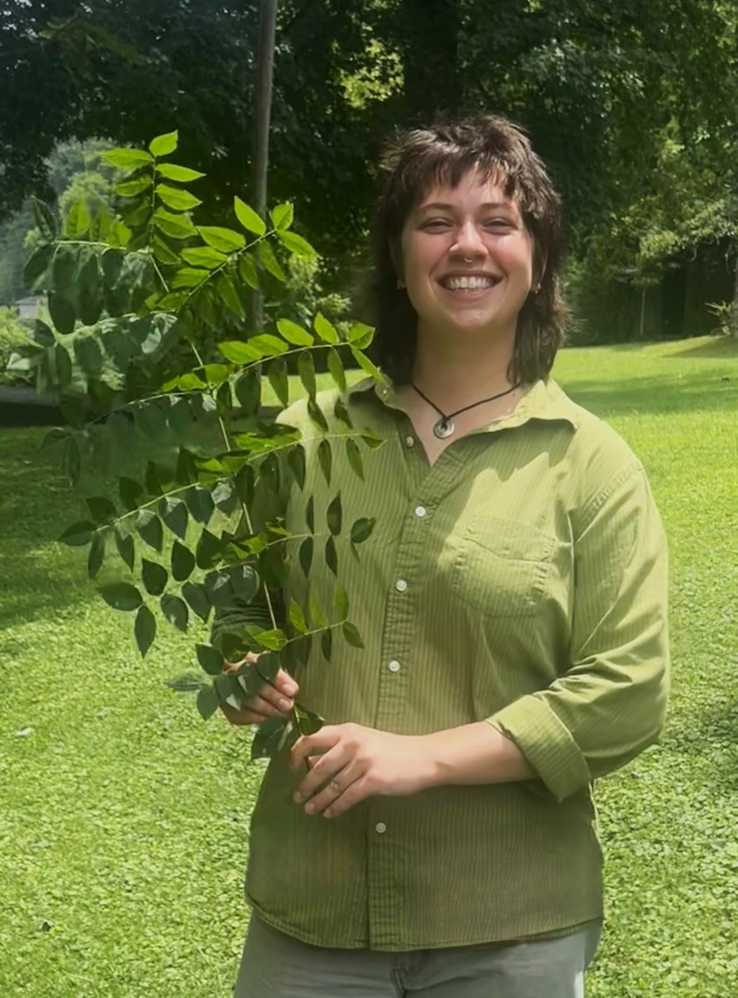 Carly with KY Coffee Tree leaf