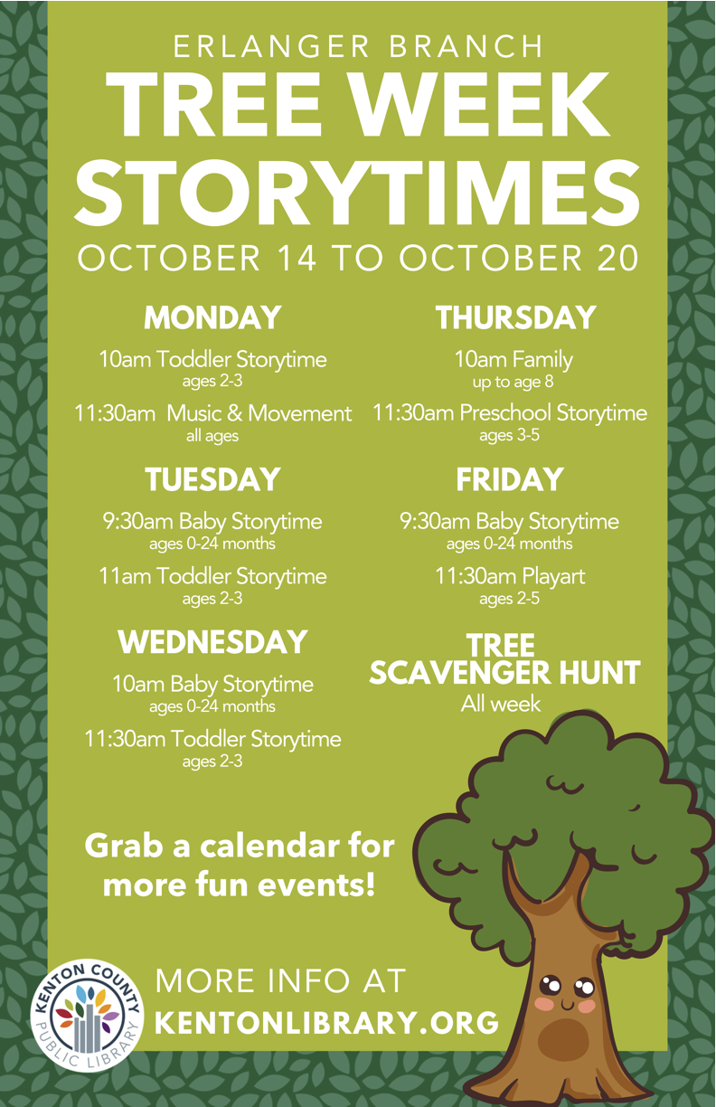 Erlanger Tree Storytimes flyer