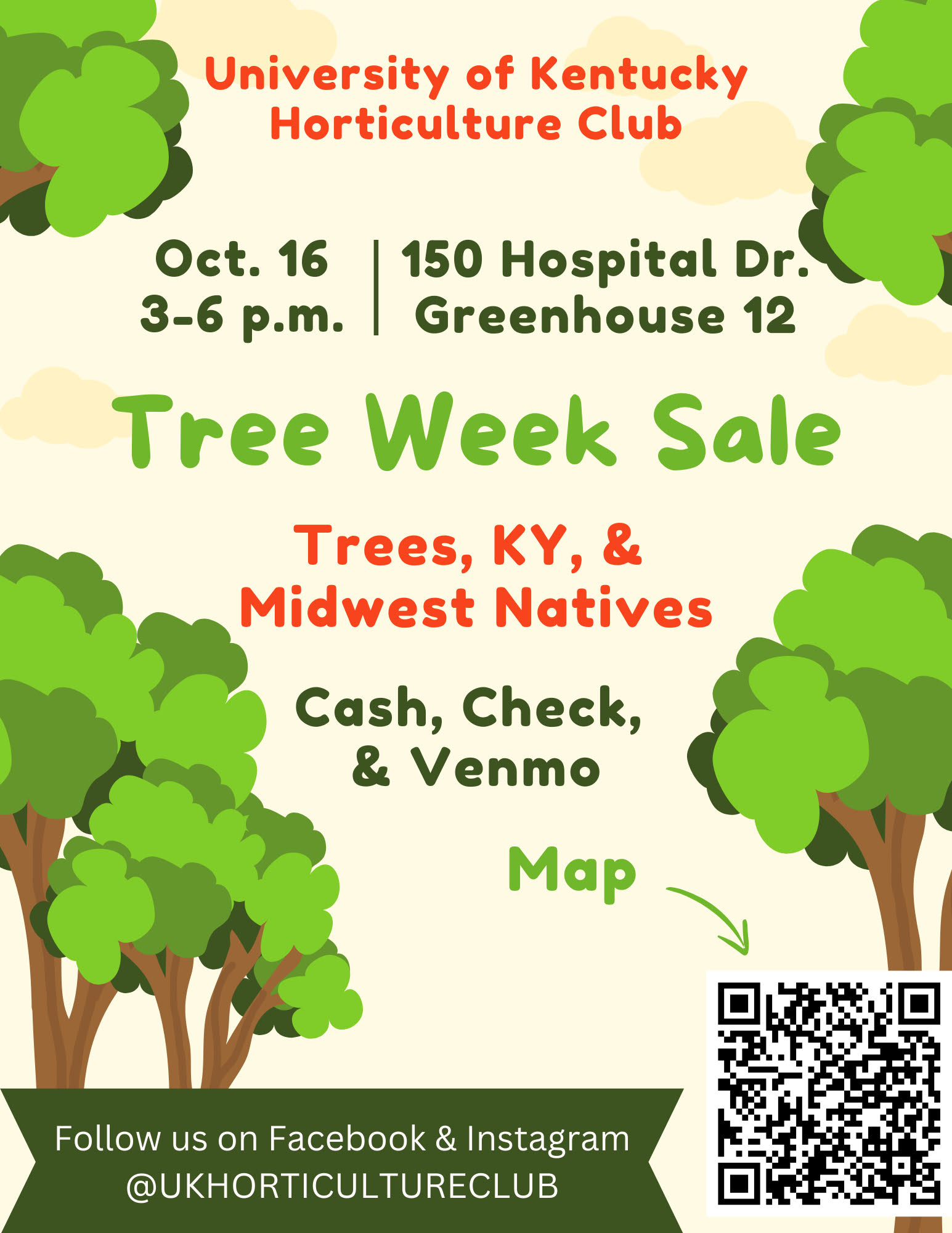 Horticulture Club Tree Week sale flyer