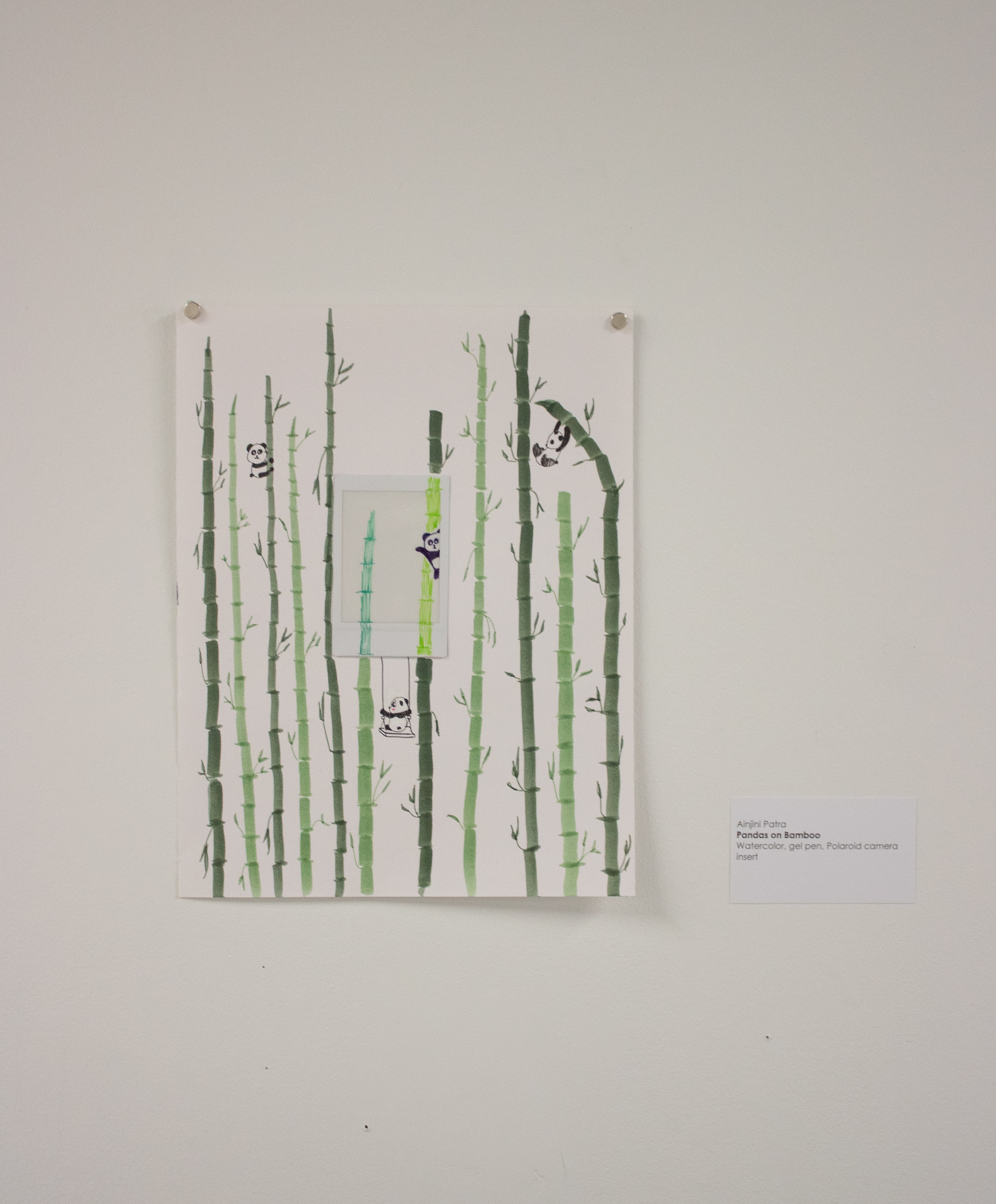 Pandas on Bamboo by Ainjini Patra